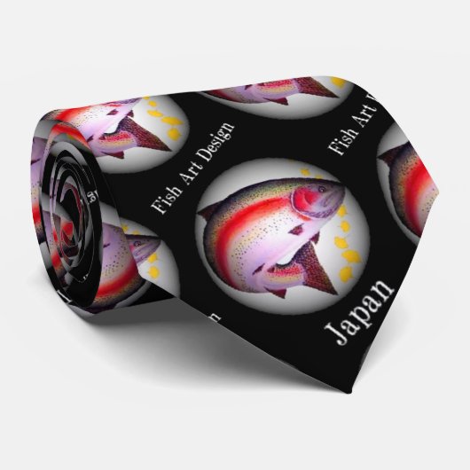 JAPAN FISH ART STROPDAS (Opgerold)