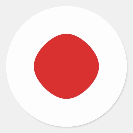 Japan Fisheye Vlag Sticker (Voorkant)