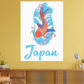 Japan Fishing logo Canvas Afdruk (Insitu (Woonkamer))