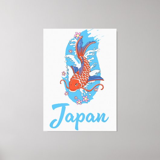 Japan Fishing logo Canvas Afdruk (Voorkant)