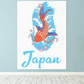 Japan Fishing logo Canvas Afdruk (Insitu (Houten vloer))