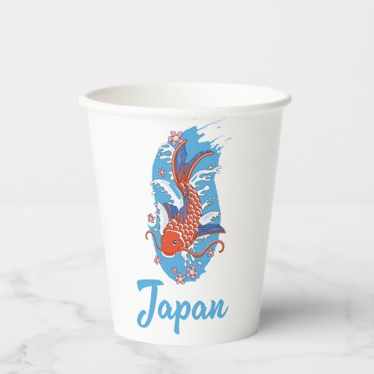 Japan Fishing logo Papieren Bekers (Voorkant)