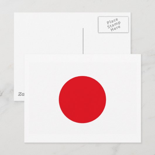 Japan Flag Briefkaart (Voorkant / Achterkant)