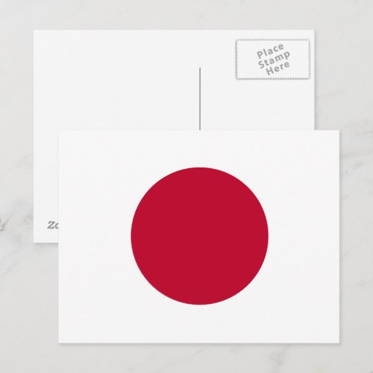 Japan Flag Briefkaart (Voorkant / Achterkant)