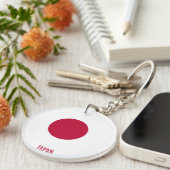 Japan Flag Charming Patriottic Sleutelhanger (Voorkant Rechts)