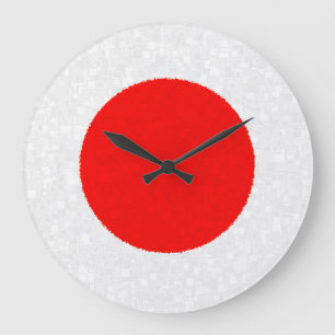 JAPAN FLAG Clock Grote Klok
