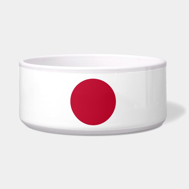 Japan Flag Dog Bowl Voerbakje (Voorkant)