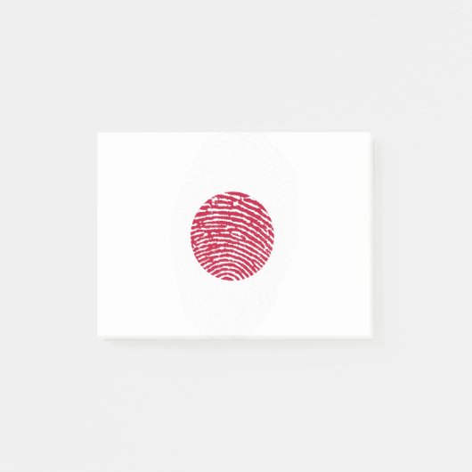 Japan Flag Fingerprint Country Pride Identity Post-it® Notes (Voorkant)