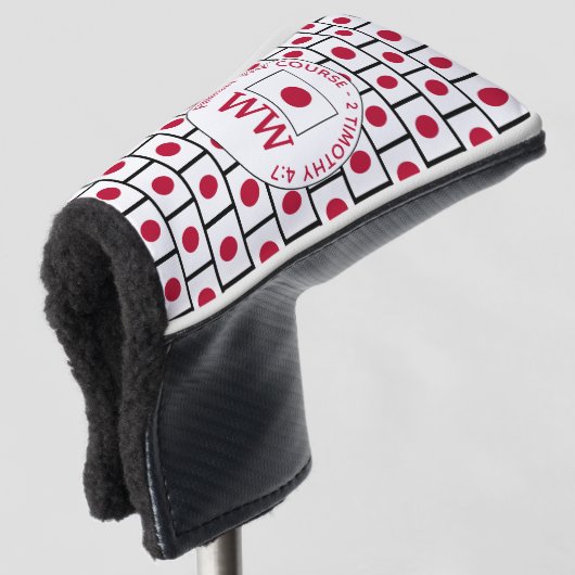 JAPAN Flag - Gepersonaliseerde MONOGRAM Golfheadcover (3/4 voorkant)