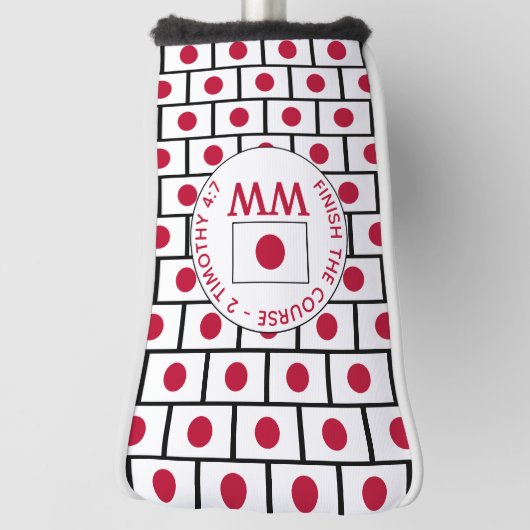JAPAN Flag - Gepersonaliseerde MONOGRAM Golfheadcover (Draai 90)