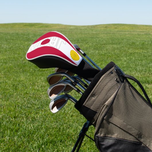 Japan Flag Gorheerlijk Patriottisch Golfheadcover (Insitu)