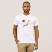 Japan Flag Heart en Map T-Shirt (Voorkant volledig)
