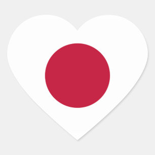 Japan Flag Heart Sticker