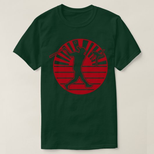 Japan Flag Japanse honkbal Rising Sun Home run D T-shirt (Design voorkant)