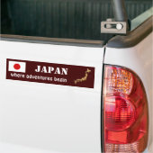 Japan Flag + Map Bumpersticker (Op Truck)