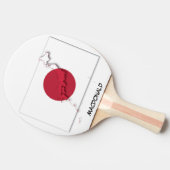 JAPAN FLAG & MAP Hinomaru Persoonlijk Tafeltennisbatje (Zijkant)