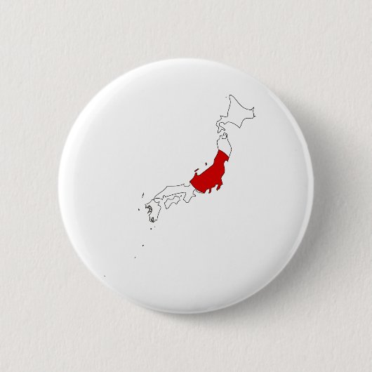 Japan Flag Map - volledige grootte Ronde Button 5,7 Cm (Voorkant)