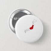 Japan Flag Map - volledige grootte Ronde Button 5,7 Cm (Voorkant /achterkant)