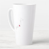 Japan flag on the map latte mok (Linkerhoek)