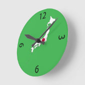 Japan flag on the map ronde klok (Hoek)