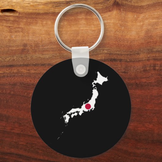 Japan flag on the map sleutelhanger (Achterkant)
