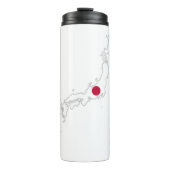 Japan flag on the map thermosbeker (Voorkant)