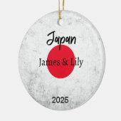 Japan Flag Ornament, gepersonaliseerd Keramisch Ornament (Links)