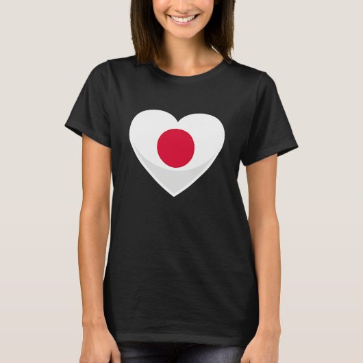 Japan Flag Pocket Heart T-shirt (Voorkant)