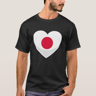 Japan Flag Pocket Heart T-shirt