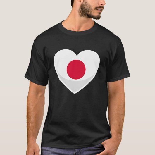 Japan Flag Pocket Heart T-shirt (Voorkant)