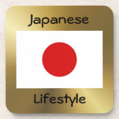 Japan Flag+Text Onderzetter (Voorkant)