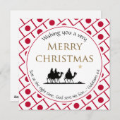 JAPAN FLAG Three Wise Mannen Japans kerstfeest Feestdagenkaart (Voorkant / Achterkant)