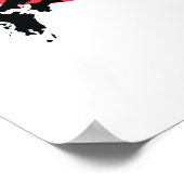 Japan Flagge Kartenumriss Poster (Hoek)