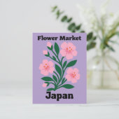 Japan Flower Market Pink Cherry Blossom Briefkaart (Staand voorkant)