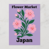 Japan Flower Market Pink Cherry Blossom Briefkaart (Voorkant)