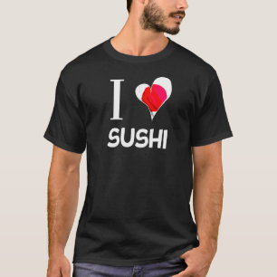 Japan Food Love Flag I Rice Seaweed Japan Mannen W T-shirt