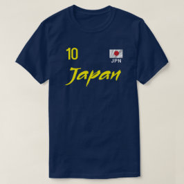 Japan Football Soccer Number 10 Flag T-shirt