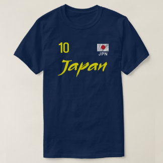 Japan Football Soccer Number 10 Flag T-shirt