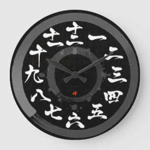 Japan geborsteld kanji met rond [zwart gezicht] vi grote klok