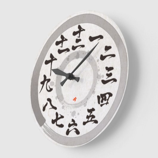 Japan geborsteld kanji met ronde [witte gezicht] v grote klok (Hoek)