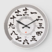 Japan geborsteld kanji met ronde [witte gezicht] v grote klok (Voorkant)