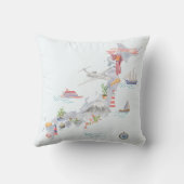 Japan Geïllustreerde kaart Kussen (Achterkant)