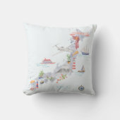 Japan Geïllustreerde kaart Kussen (Voorkant)