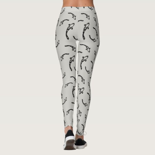 Japan geïnspireerd Koi Pattern Leggings (Achterkant)