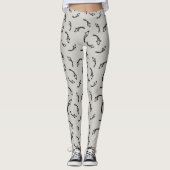 Japan geïnspireerd Koi Pattern Leggings (Voorkant)