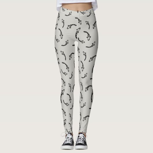 Japan geïnspireerd Koi Pattern Leggings (Voorkant)