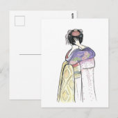 Japan Geisha Briefkaart Art (Voorkant / Achterkant)