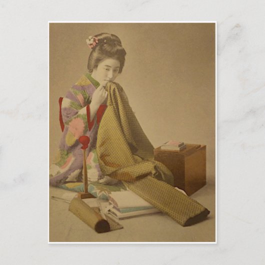 JAPAN Geisha Girl in Kimono ca1920  antiek Briefkaart (Voorkant)