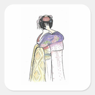 Japan Geisha Stickers Kunst
