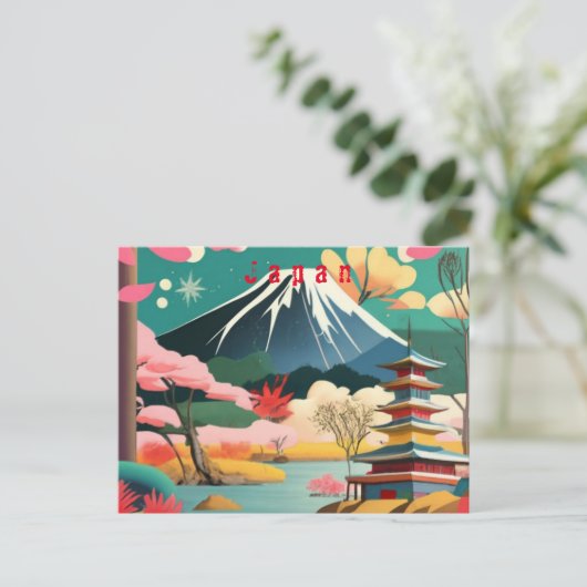 Japan gepersonaliseerd feestdagenkaart (Staand voorkant)